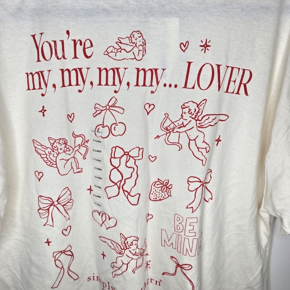 Simply Southern Ivory Tee with Red Accents - Picture 2 of 6